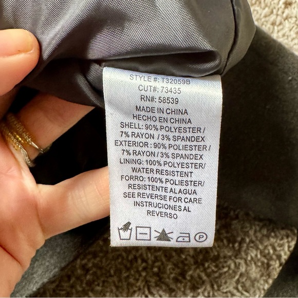 See Thru Soul Women’s Grey Cropped Pea Coat - Size Large - Picture 10 of 11